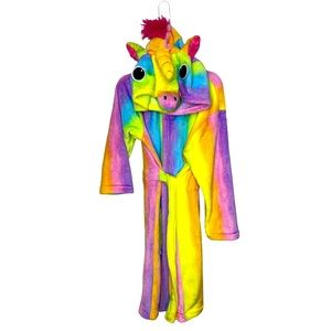 Unicorn Rainbow Children’s Fluffy‎ Robe Size 7/8